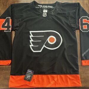 Philadelphia Flyers Trevor Zegras Black Jersey #46 Adult Large (52) NWT
